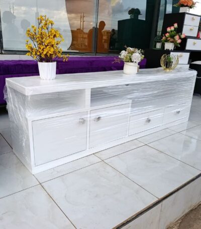 5ft White TV Stand