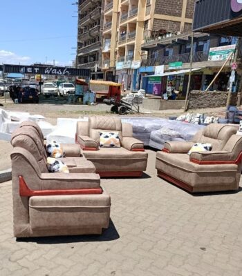 Dark Brown Semi-Leather Sofa