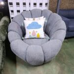 Grey Pumpkin Accent Chair
