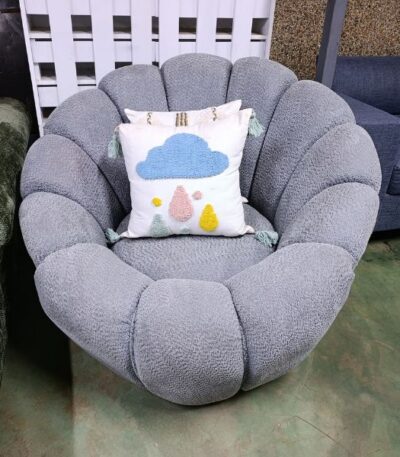 Grey Pumpkin Accent Chair