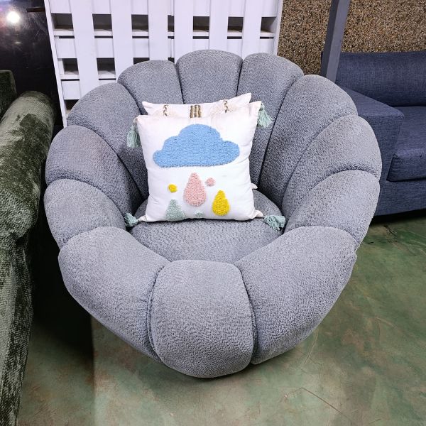Grey Pumpkin Accent Chair