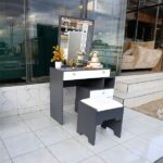 Grey and White Dressing Mirror