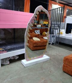 Luxury Crystal-Embellished Standing Mirror