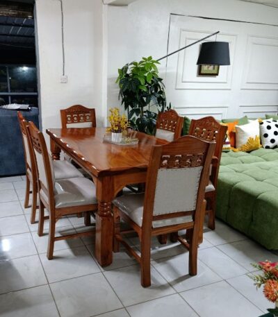 Six Seater Solid Mahogany Dining Set