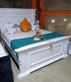 4by6 Wooden BedWhite Finish