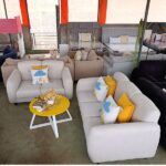 5-Seater Cream White Sofa Set