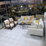 5-Seater Fabric Sofa Set with Accent Chairs