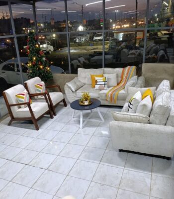 5-Seater Fabric Sofa Set with Accent Chairs