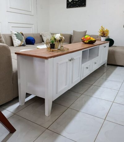 8-Feet TV Stand Modern Two-Tone Design