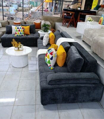 8-Seater Dark Grey Sofa