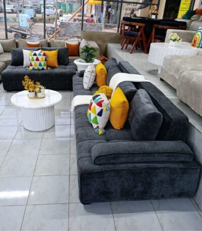 8-Seater Dark Grey Sofa