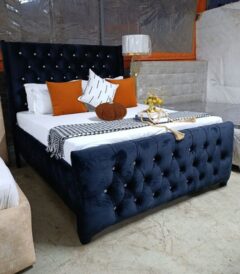 Five by Six Bed Black Fabric