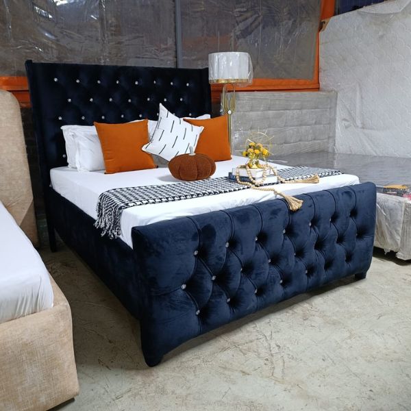 Five by Six Bed Black Fabric