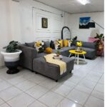 U-Shaped Grey Sofa -Modern Comfort