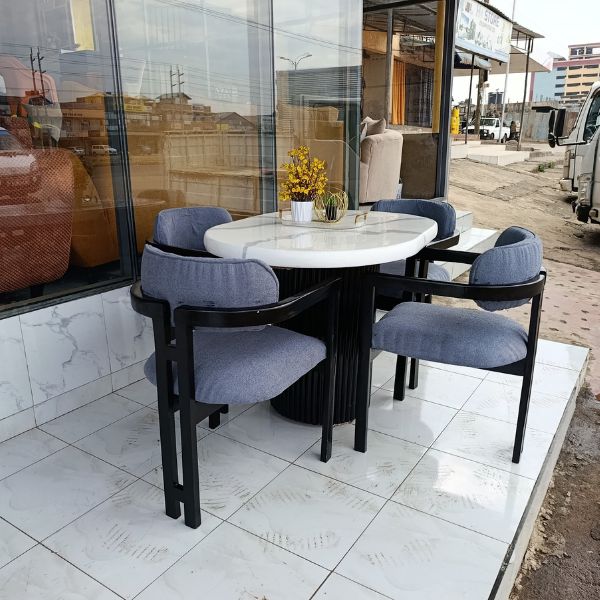 4 Seater Dining Table Modern Grey Design