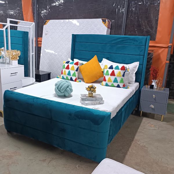 5by6 Teal Fabric Bed