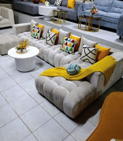 Beige 8 Seater Bubble Sofa