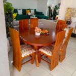 Elegant 6-Seater Brown Dining Table