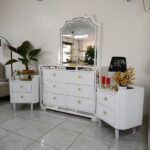Elegant White 3-Piece Bedroom Vanity & Dresser Set