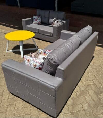 Grey Leather Sofa Seat