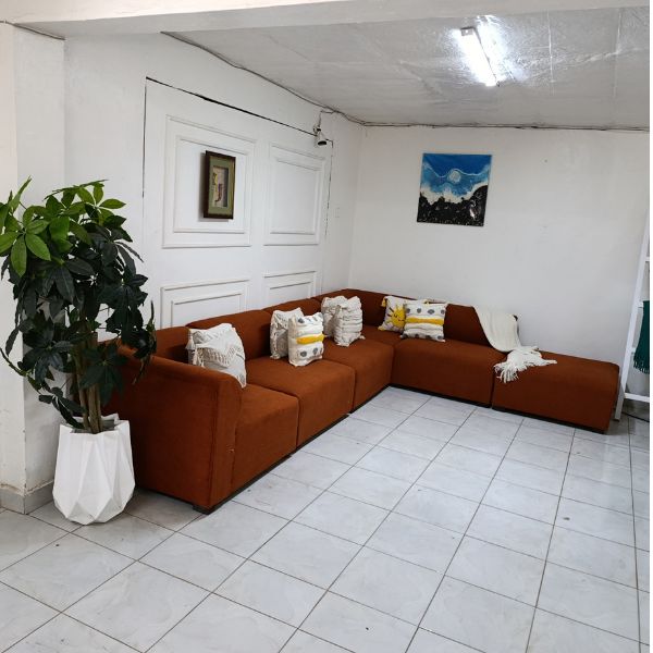 Maroon Sectional Sofa with Permanent Spring Cushions Maroon Sectional Sofa with Permanent Spring Cushions