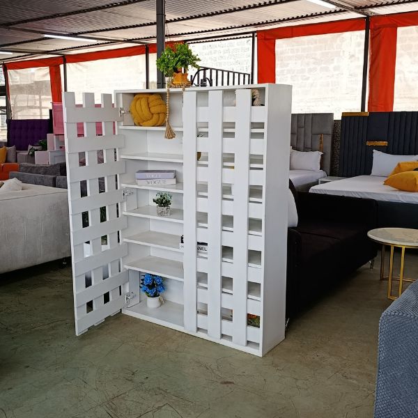 Modern White Multi-Purpose Shoe Rack & Storage Shelf