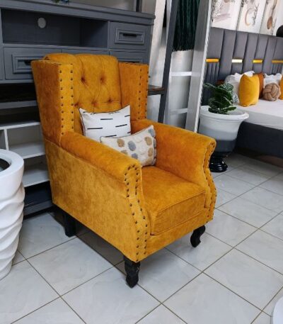 Royal Mustard Wingback Armchair