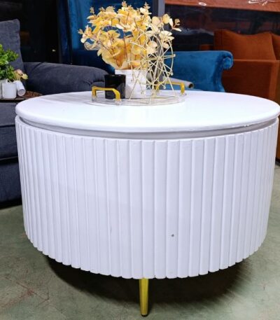 White Coffee Table | Modern Elegance with Functional Design.
