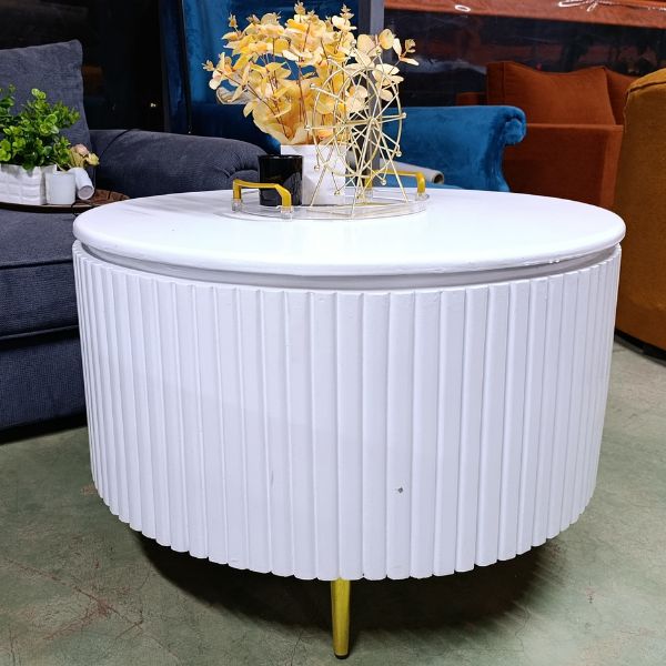 White Coffee Table | Modern Elegance with Functional Design.